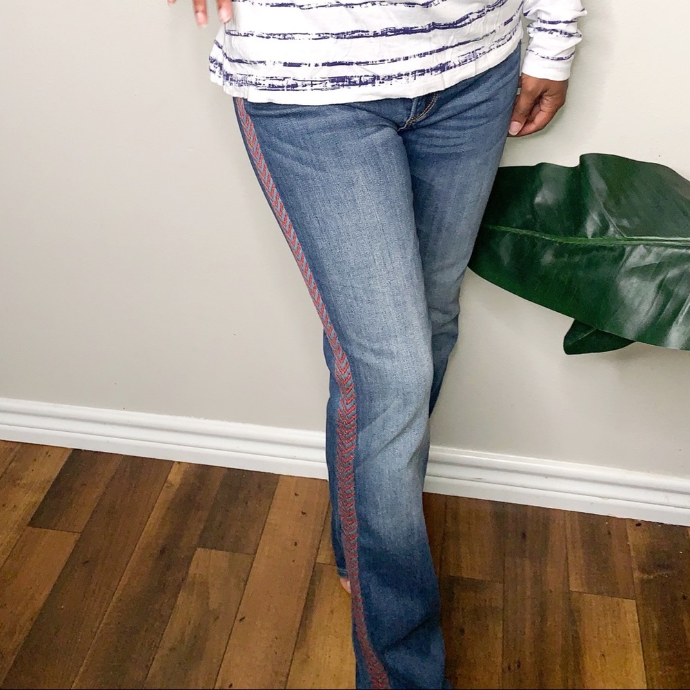 DRIFTWOOD Kelly Aztec Embroidered Side Denim Jean